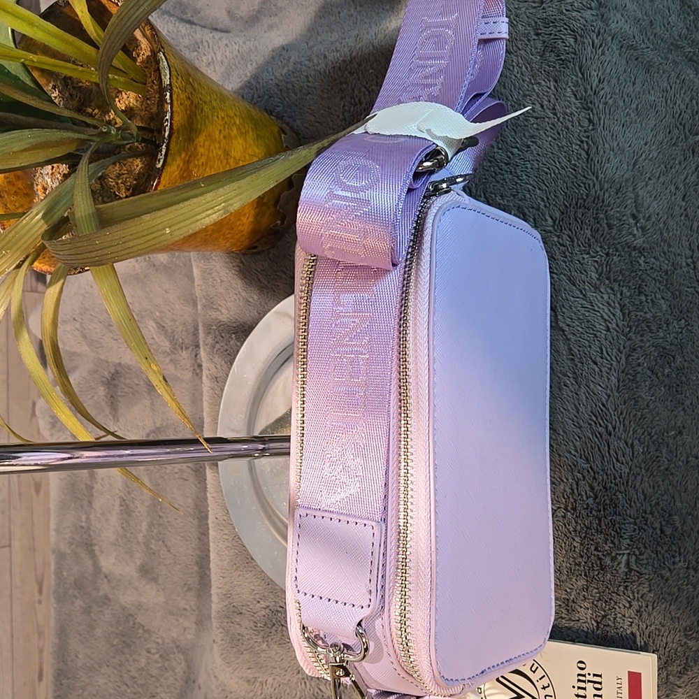 Valentino Orlandi Lavender Silver Studded Crossbody Bag - Picture 5 of 8